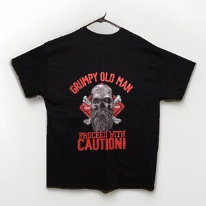 Grumpy Old Man Proceed With Caution Boomer 1964 Graphic T-Shirt Size XL